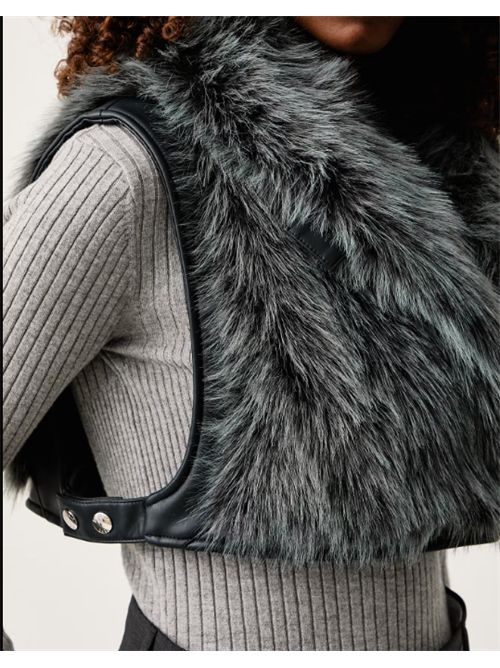 Gilet con effetto pelliccia e fondo regolabile Patrizia Pepe PATRIZIA PEPE | 2F0018-E077CB43